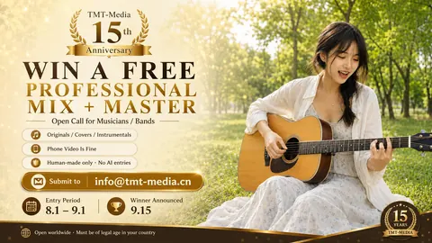 Horizontal poster for the TMT-Media 15th Anniversary Song Competition